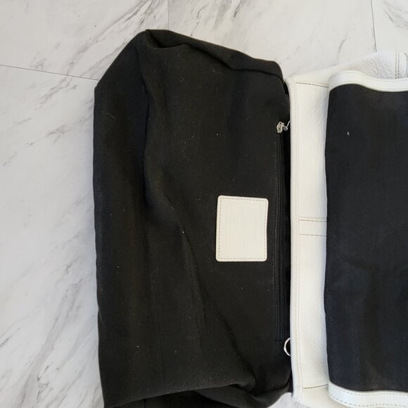 Rare Vintage Coach Hamilton White Pebbled Leather Satchel Tote Bag Purse - Picture 12 of 13